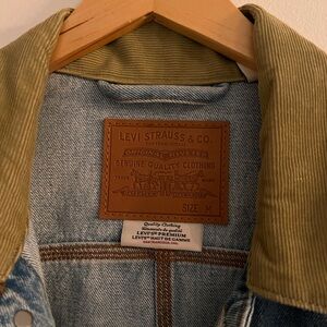 Levi trucker jacket with corduroy lining